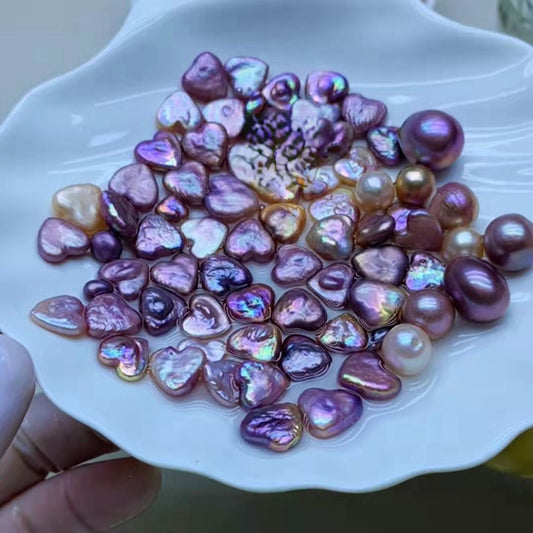 4.『Live』heart shape FRESH WATER Pearls Oyster